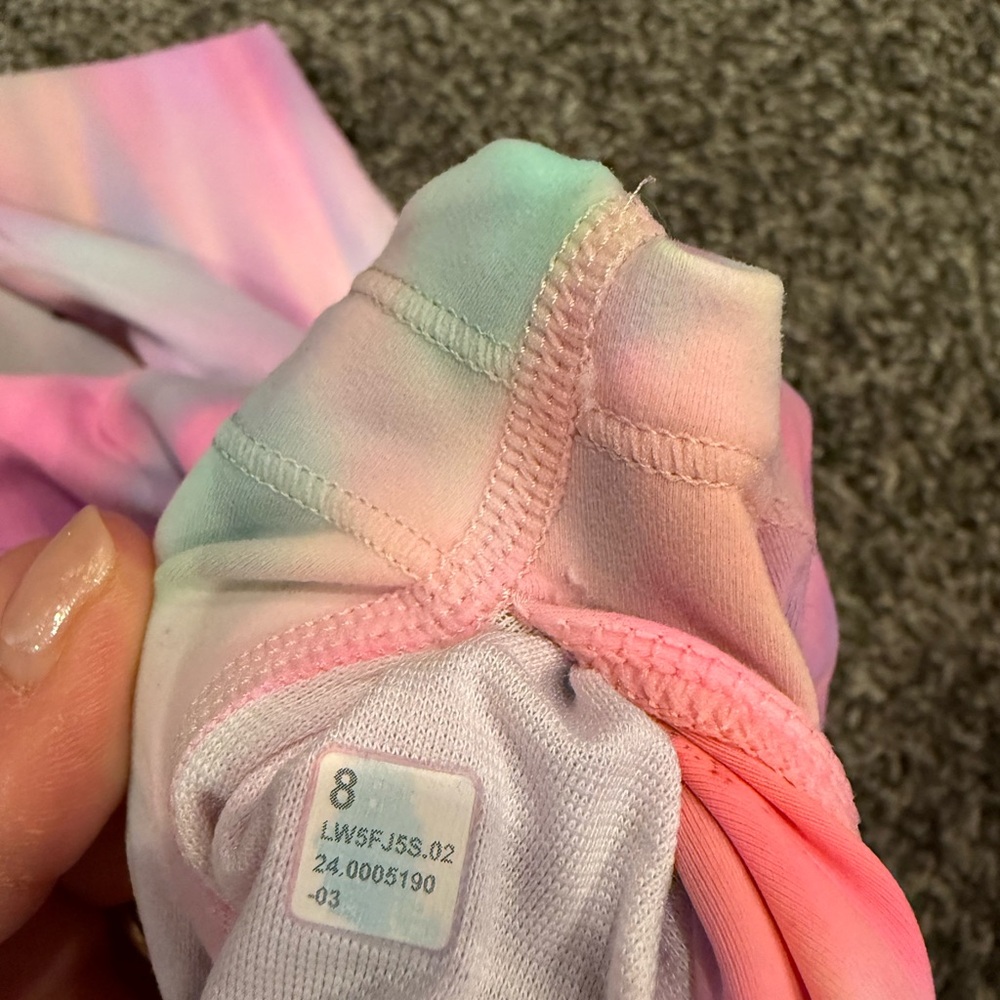 Lululemon Wunder Train 25” Psychedelic Wash Rainbow SIZE 8 EUC - Picture 3 of 3